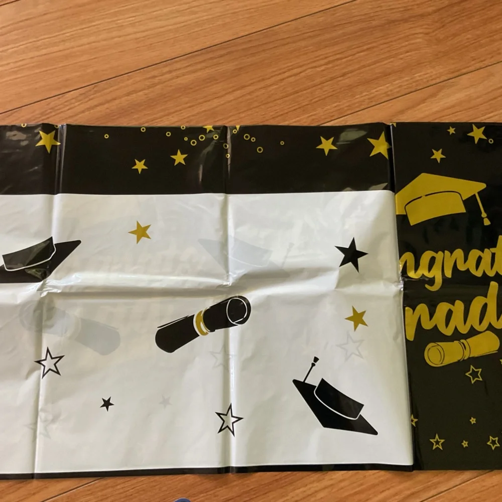 Graduation Party Decorations Set in Blue and Black